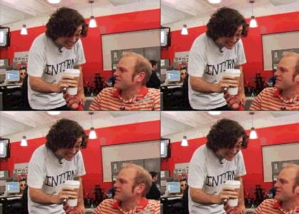 Screaming Intern Annoys Adam Sessler(Now with animated gif!)