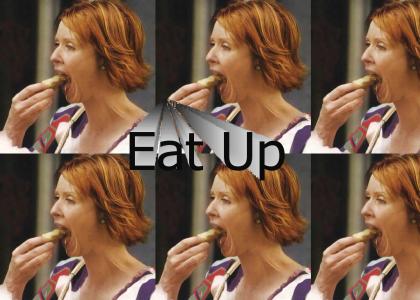 Cynthia Nixon Eating