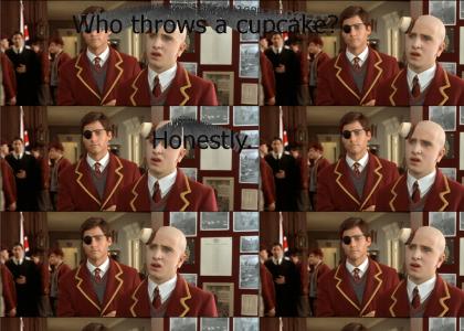 Who throws a cupcake?
