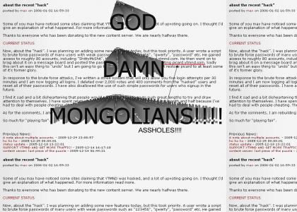 GODDAMN MONGOLIANS!!!!!