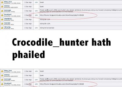 Crocodile_Hunter phails at banning