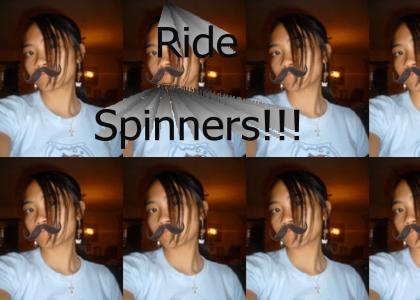 Mustache Girl Ride Spinners