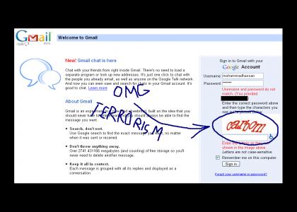 Gmail = terrorist?