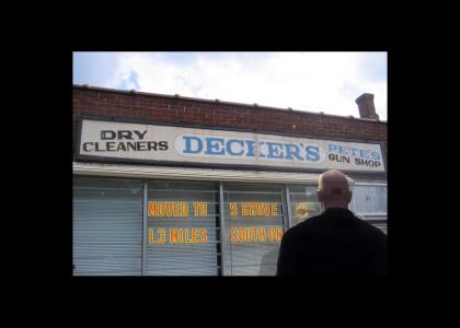 Dry Cleaner and Gun store....