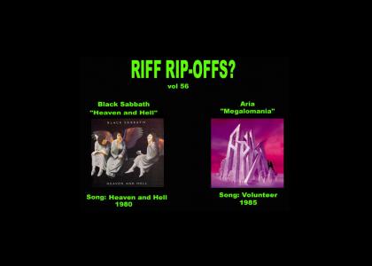 Riff Rip-Offs Vol 56 (Black Sabbath v. Aria)