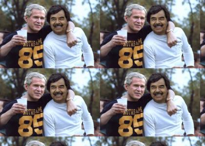 bush + hussein = BFFz 4EVA