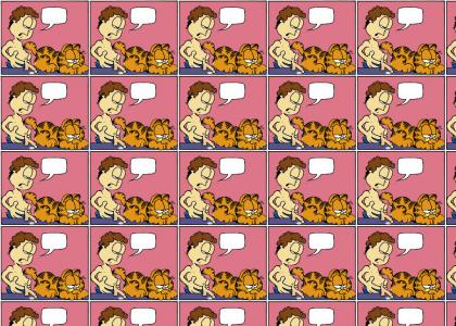 garfield has fun