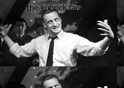 Kubrick never changes facial expressions