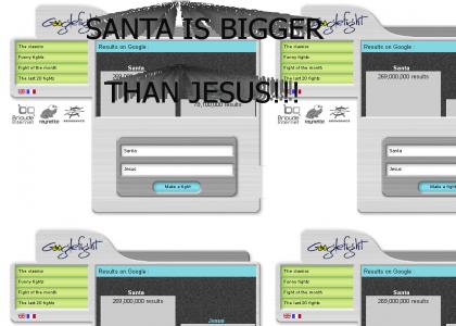 Santa is Indeed Bigger than Jesus