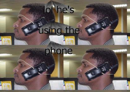 telephone is being used