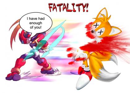 Zero finishes Miles (Tails) Prower - FATALITY