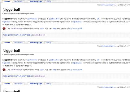 Wikipedia plays hard racist ball