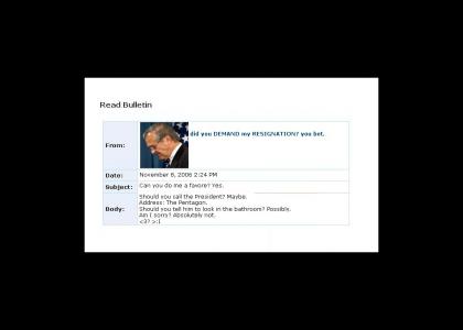 Rumsfeld MySpace Resignation