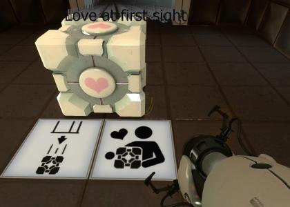 (Portal) I love you, weighted companion cube!