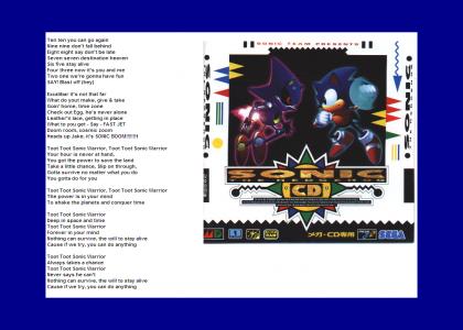 Toot Toot Sonic Warrior (Japanese theme to Sonic CD)