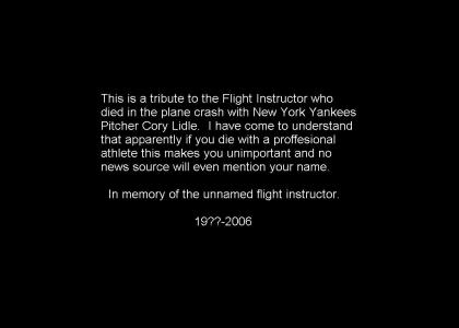 In Memory of the Flight Instructor