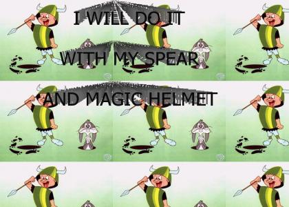 Spear And Magic Helmet