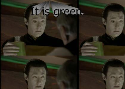 Data: It is green.