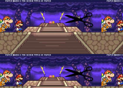 Paper Mario vs. Scissors!