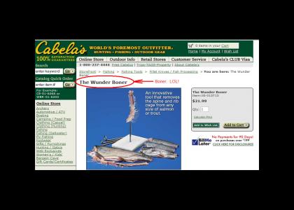 cabelas wants to sell you a boner
