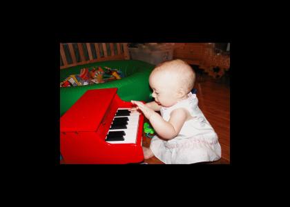 Babies can play piano?