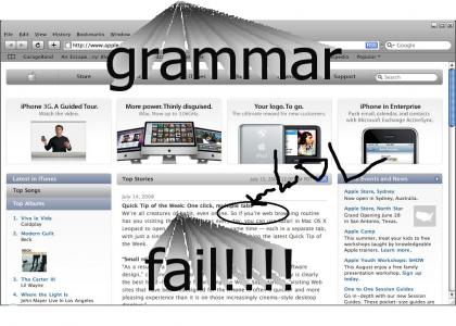Apple doesn't grasp basic fundamentals of the English language?!?!?!!