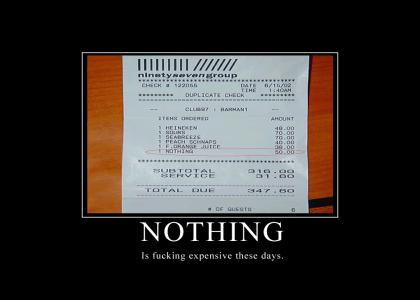 Nothing Is Expensive