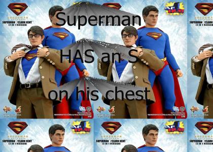 Superman has an S on his Chest
