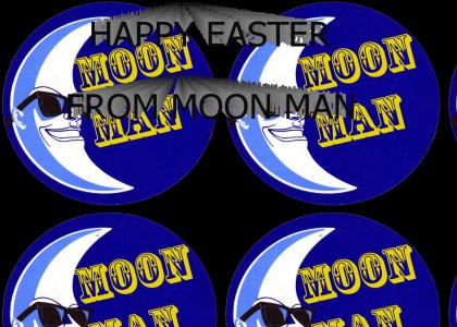 Moon Man Attends an Egg Hunt