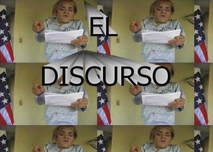 Pequeña Hillary Clinton, el discurso