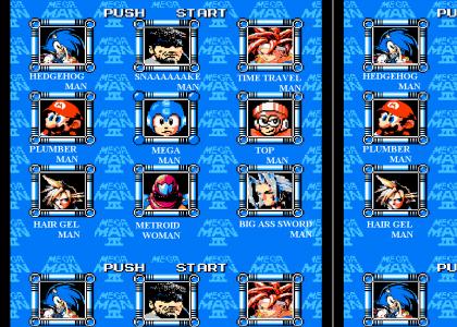 Mega Man selects a member of the Noble Nine