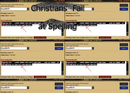 Christians Fail at Spelling