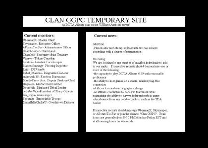 Clan GGPC Placeholder Website