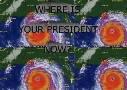 Where is your president now?