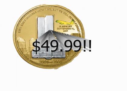 911 commemorative coin. holographic edition