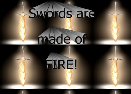 What are swords made of?