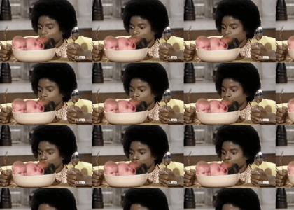 70s Michael Jackson eats babies.