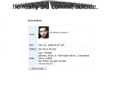 Eric Bauman Myspace Suicide