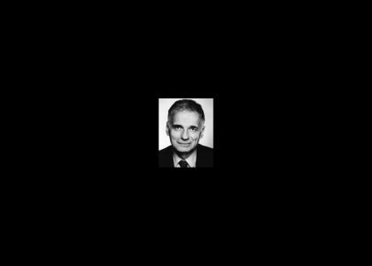 Ralph Nader stares into your soul