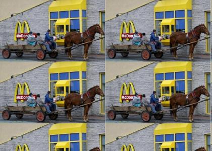 even the amish eat at micky d's............