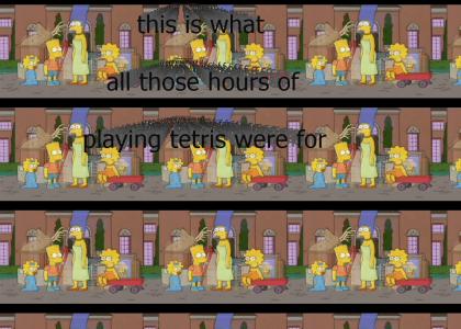 Homer's down with Tetris