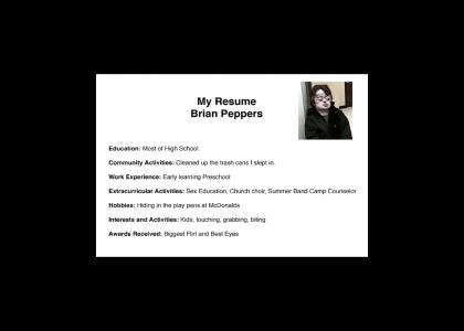 Brian Peppers' Resume!