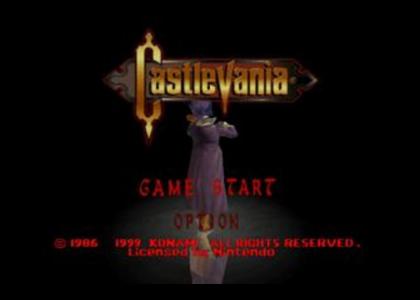 What's the name of the music on Castlevania 64's menu?