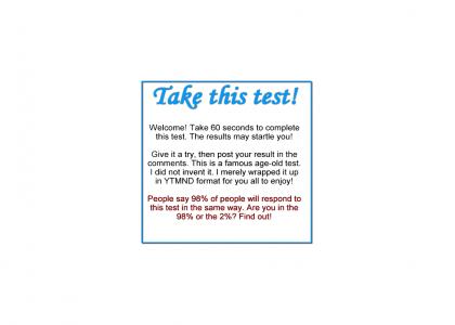 Take this test!