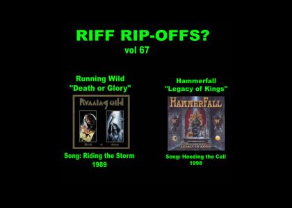 Riff Rip-Offs Vol 67 (Running Wild v. Hammerfall)
