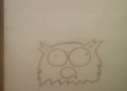 animated owl yelling