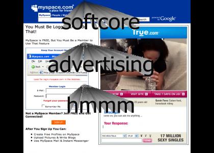 true dot com cleaveage rub banner on myspace