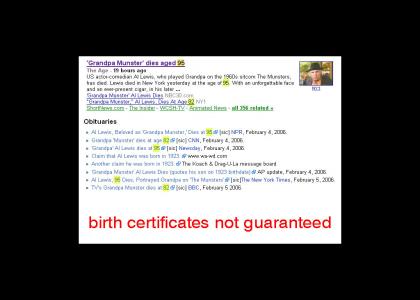 birth certificates not guaranteed