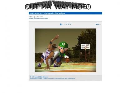 Luigi pwns Vince Carter at Basketball