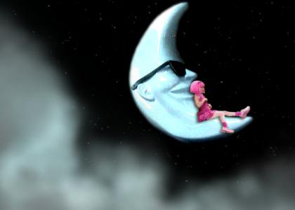 The First Girl On The Moon Man